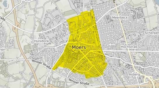 Immobilienpreisekarte Moers M&ouml;rs Mitte
